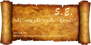 Sövegjártó Ernő névjegykártya